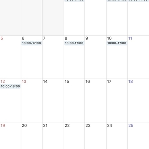 10月のシフト⭐️