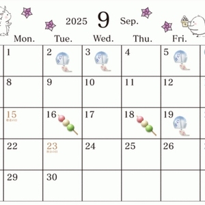 9月の予定🎐꙳⋆