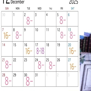 12月の予定🗓️
