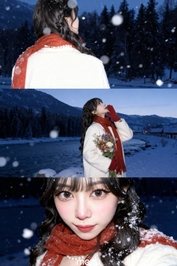 流行りのやつやってみた☃️❤️