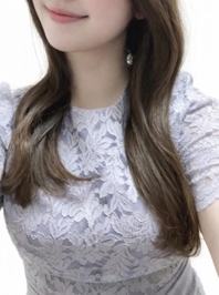 今日はブルーのドレスだよ♡