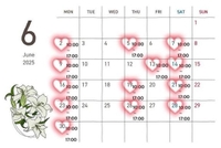 6月の出勤日💓とお遊び料金の説明💓