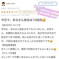 【お礼写メ日記】